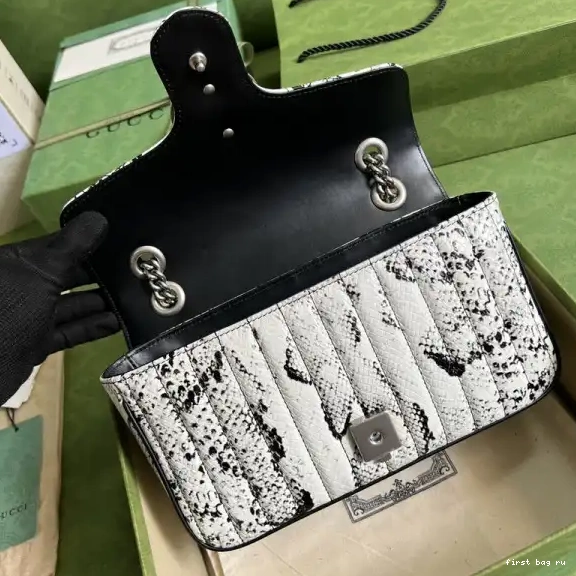 First bag ru small GG python bag shoulder Gucci Marmont 0626